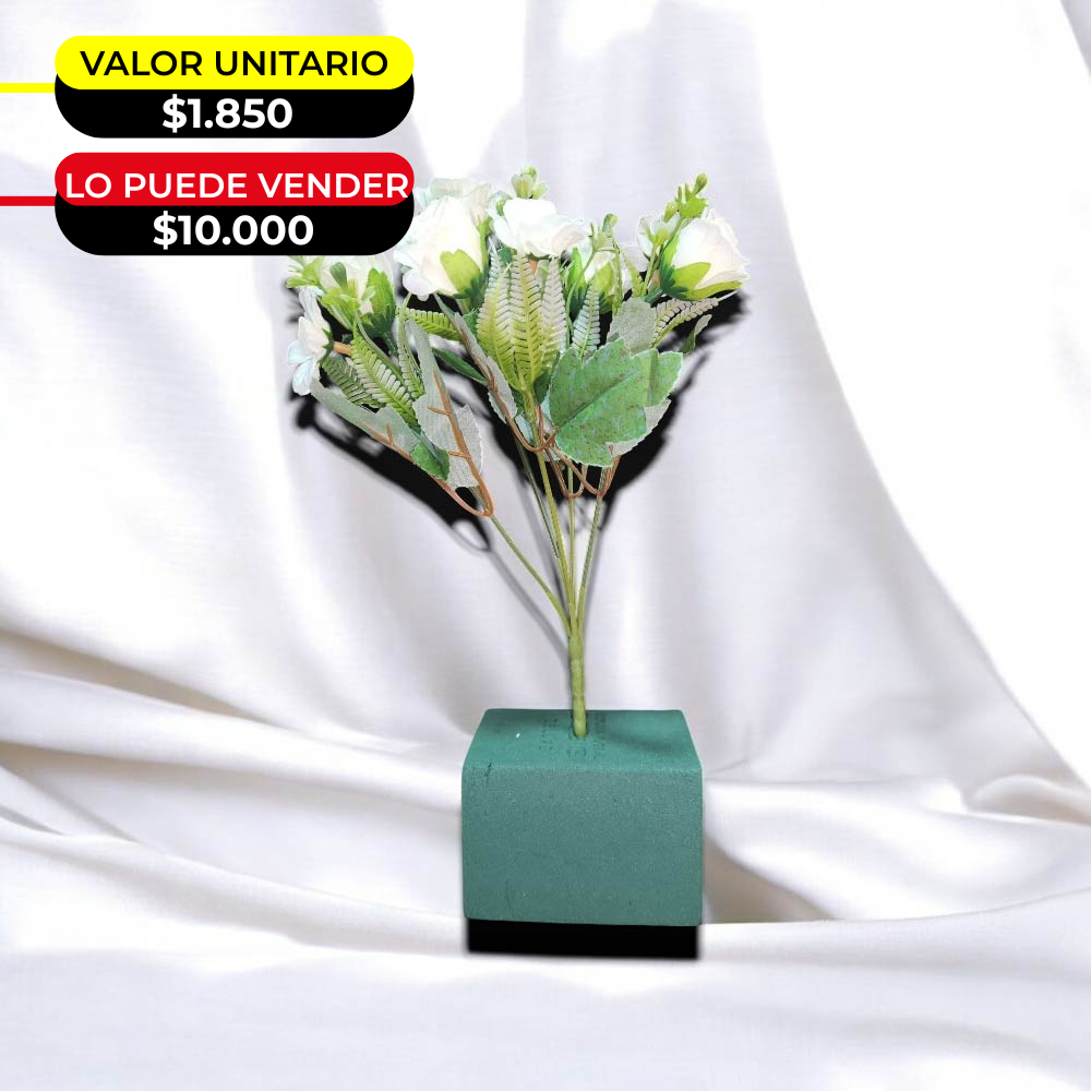 RAMO DE 5  ROSAS Y 5 FLORES X6UNDS OMC-725