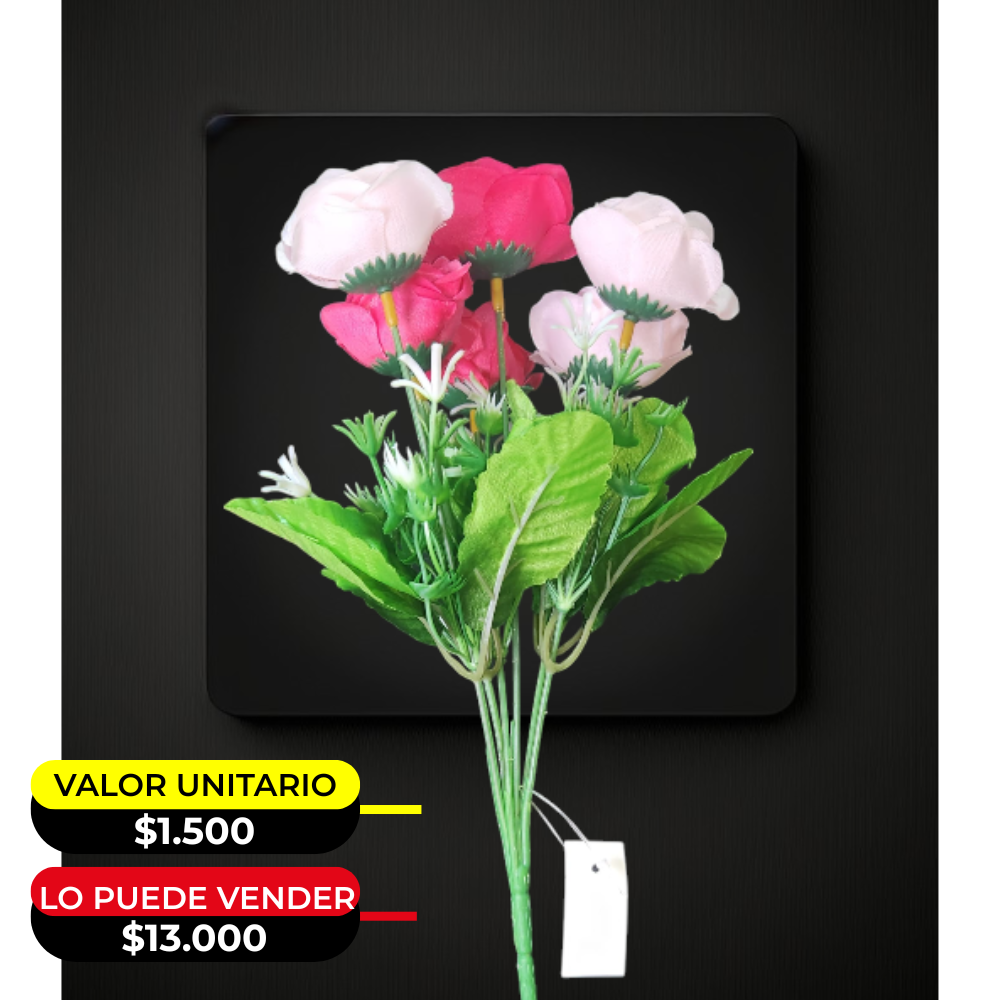 RAMO DE 6 ROSAS ARTIFICIALES X6UNDS - OMC-728