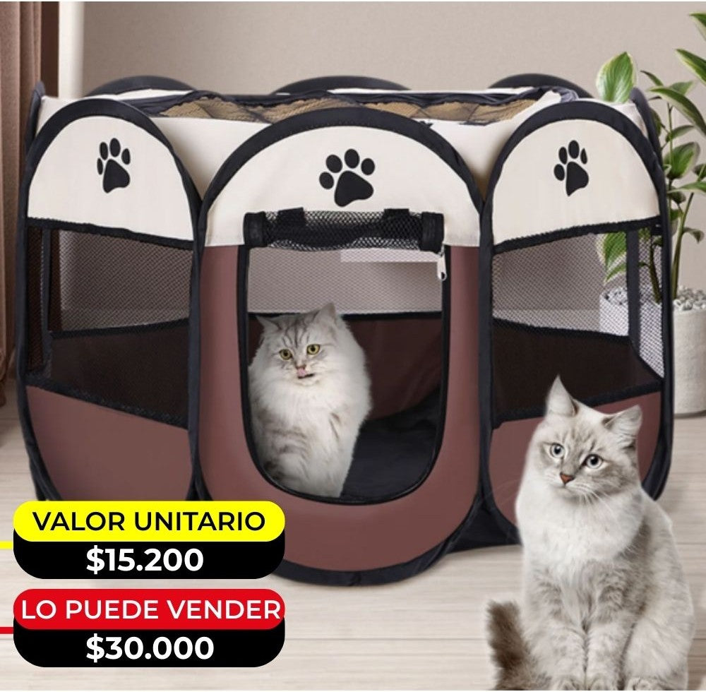 CORRAL PLEGABLE PEQUEÑO PARA MASCOTAS X6UNDS - OMC-10-1