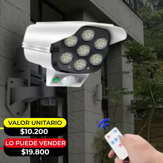 LAMPARA SOLAR TIPO CAMARA CON SENSOR  X 6UNDS - OMC-087