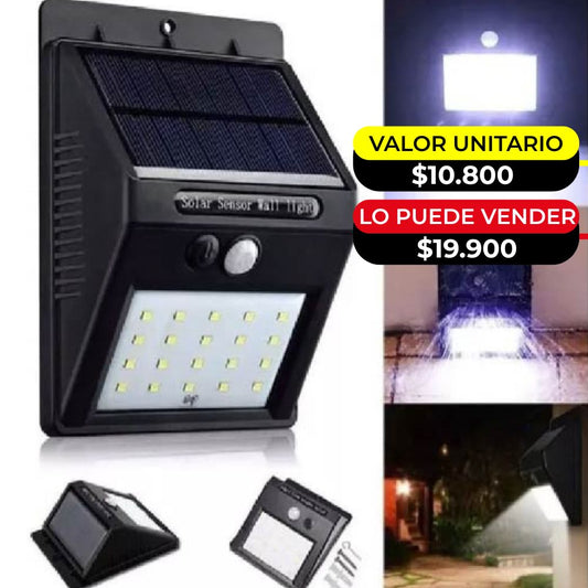 LUZ SOLAR PARED X6 UNDS - OMC-088