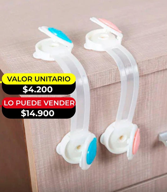 SET DE 5 UNDIDADES  SEGURO PROTECTOR PARA PUERTAS X6UNDS- OMC-114