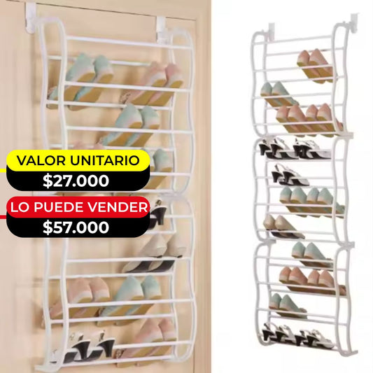 ORGANIZADOR DE ZAPATOS PARA PUERTA X6UNDS - OMC-123
