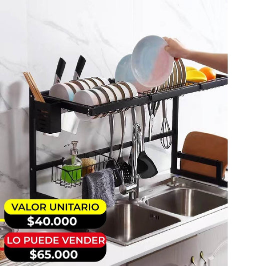 RACK ESCURRIDOR PARA COCINA PEQUEÑO  X6UNDS -OMC-127