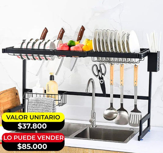 RACK ESCURRIDOR PARA COCINA GRANDE X6UNDS  - OMC-128