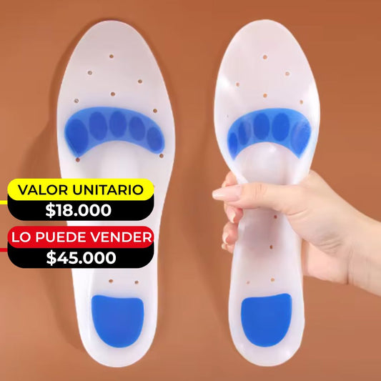 Plantilla Ortopédica Completa En Poliuretano Con Botón X6 Unds OMC-223