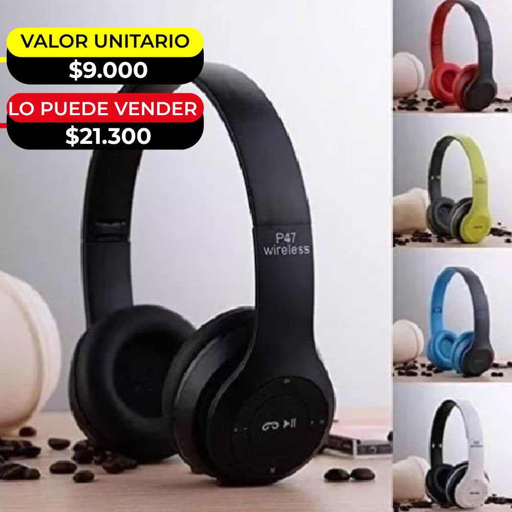 AUDIFONOS DIADEMA INALAMBRICOS X6UNDS- OMC-284