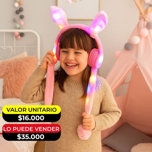AUDIFONOS DIADEMA CON OREJAS MOVILES X6UNDS- OMC-287