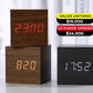 RELOJ DESPERTADOR DE MADERA X6UNDS - OMC-293