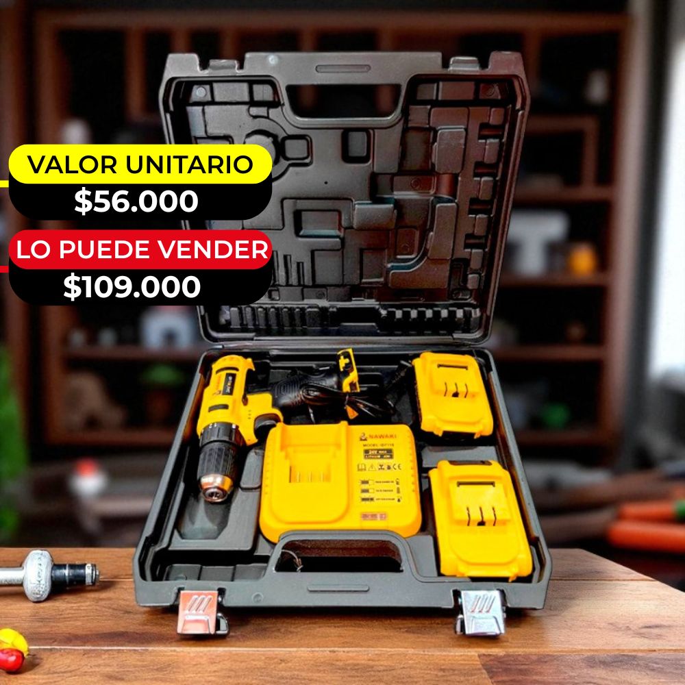 TALADRO INALAMBRICO X6UNDS -  OMC-298