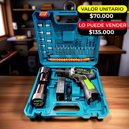 TALADRO INALAMBRICO X6UNDS -  OMC-299