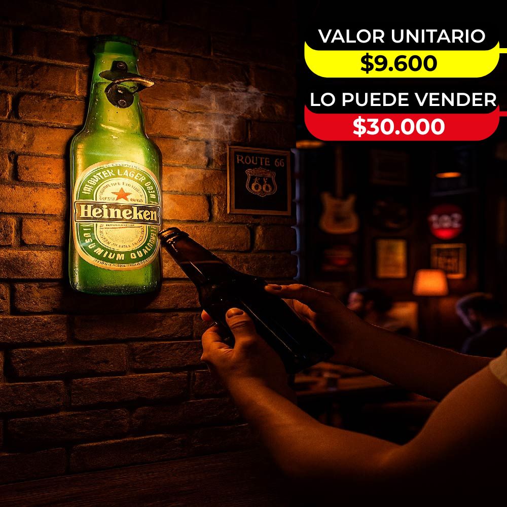 DESTAPADOR DE BOTELLAS PARA PARED X6UNDS - OMC-441