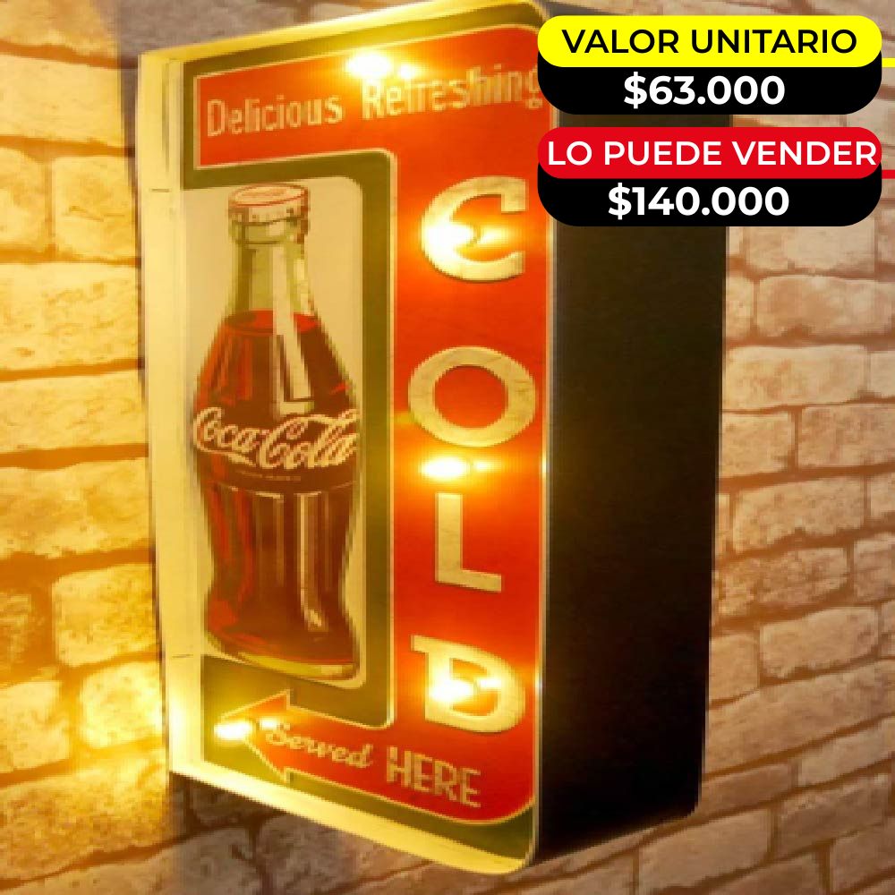 LETRERO DECORATIVO CON LUZ X6UNDS - OMC-442