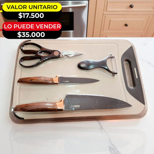 SET DE 5 UTENCILIOS DE COCINA X6UNDS -  OMC-464
