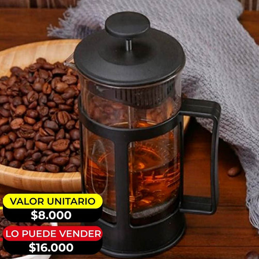 CAFETERA PRENSA FRANCESA EN VIDRIO X6UNDS - OMC-470