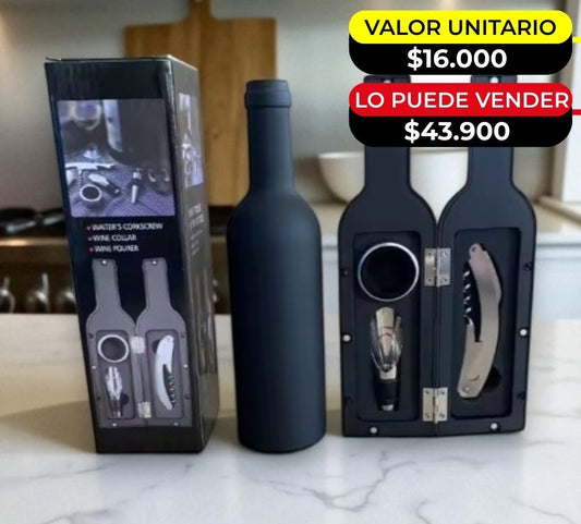 SACACORCHO ESTUCHE DE BOTELLA X6UNDS - OMC-471