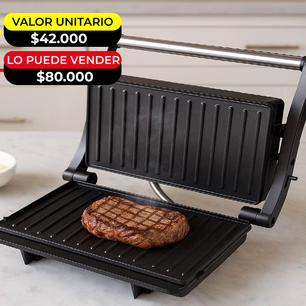 GRILL ELECTRICO PARRILLERO ANTIADHERENTE X6UNDS - OMC-487