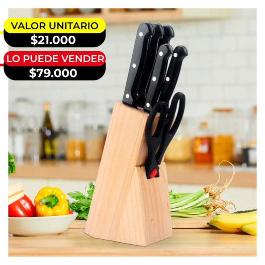 SET DE 8 UNIDADES DE CUCHILLOS  X6UNDS - OMC-494