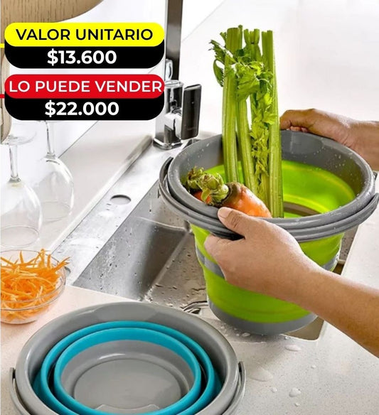 BALDE PLEGABLE DE 5L X6UNDS -  OMC-496