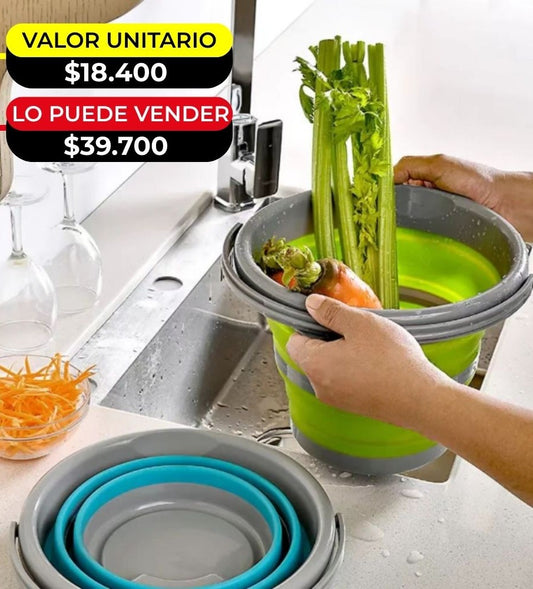 BALDE PLEGABLE DE 10L X6UNDS - OMC-497