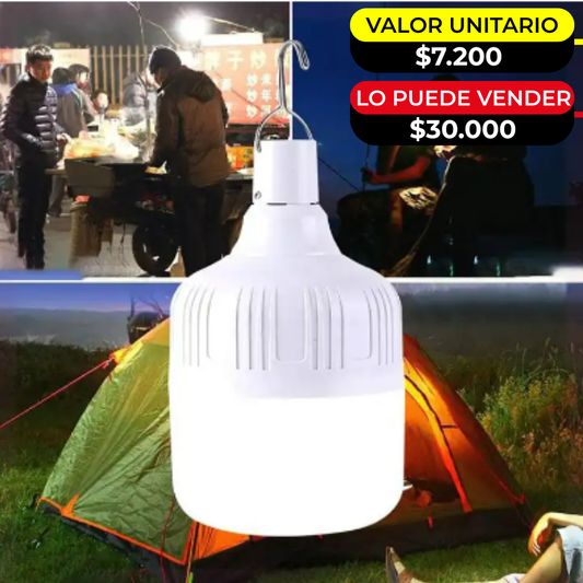 BOMBILLO RECARGABLE LED DE GRAN POTENCIA 60W - OMC-518