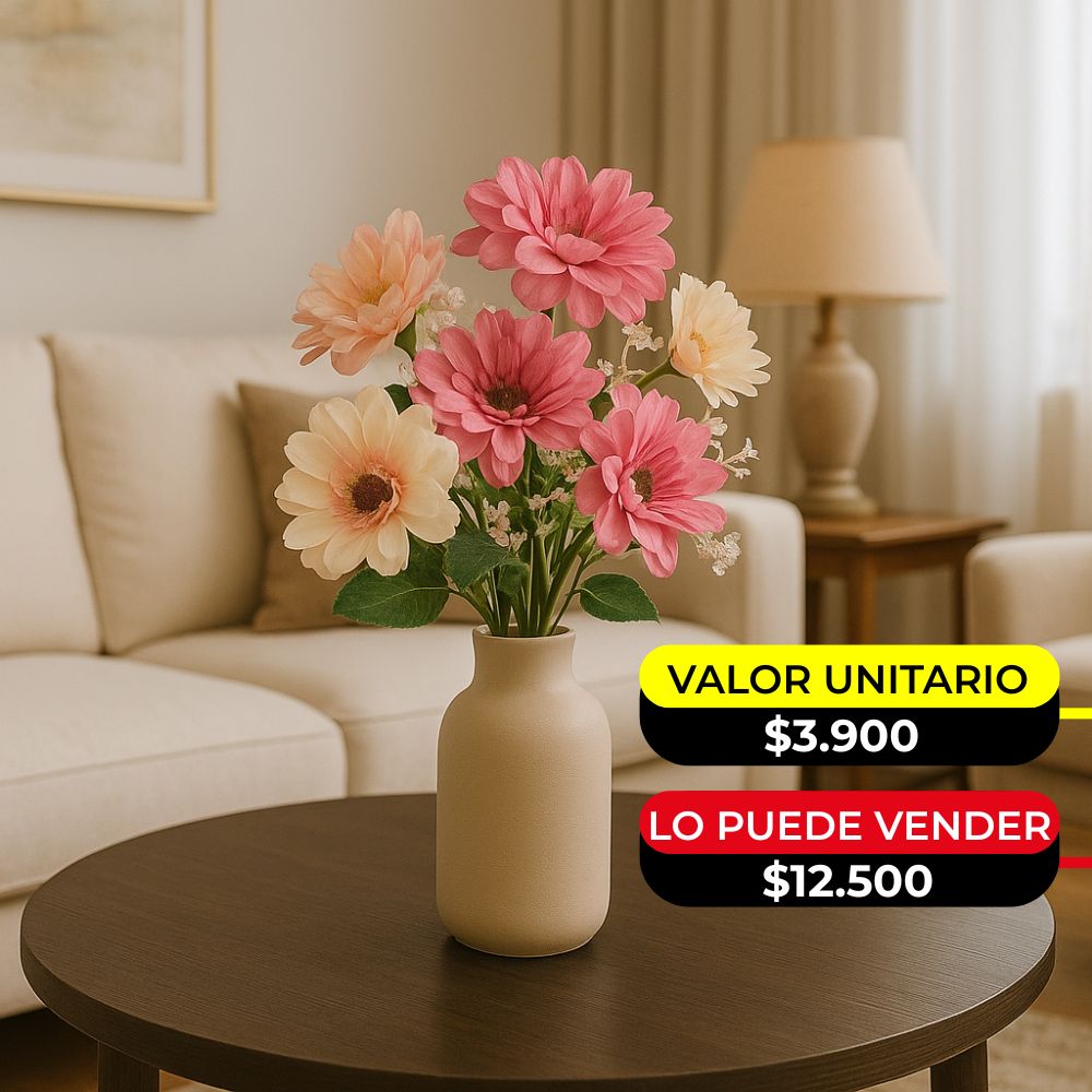 RAMO DE 7 FLORES ARTIFICIALES X6UNDS - OMC-720