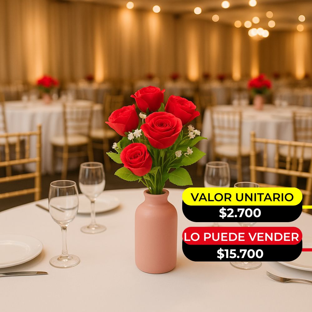 RAMO DE 12 ROSAS ARTIFICIALES X6UNDS  OMC-731