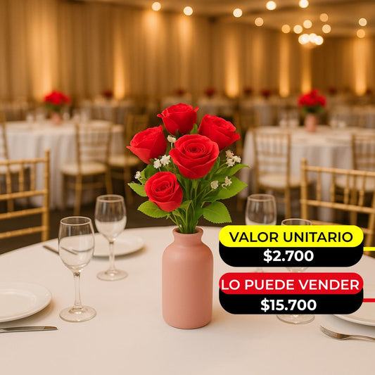 RAMO DE 12 ROSAS ARTIFICIALES X6UNDS  OMC-731