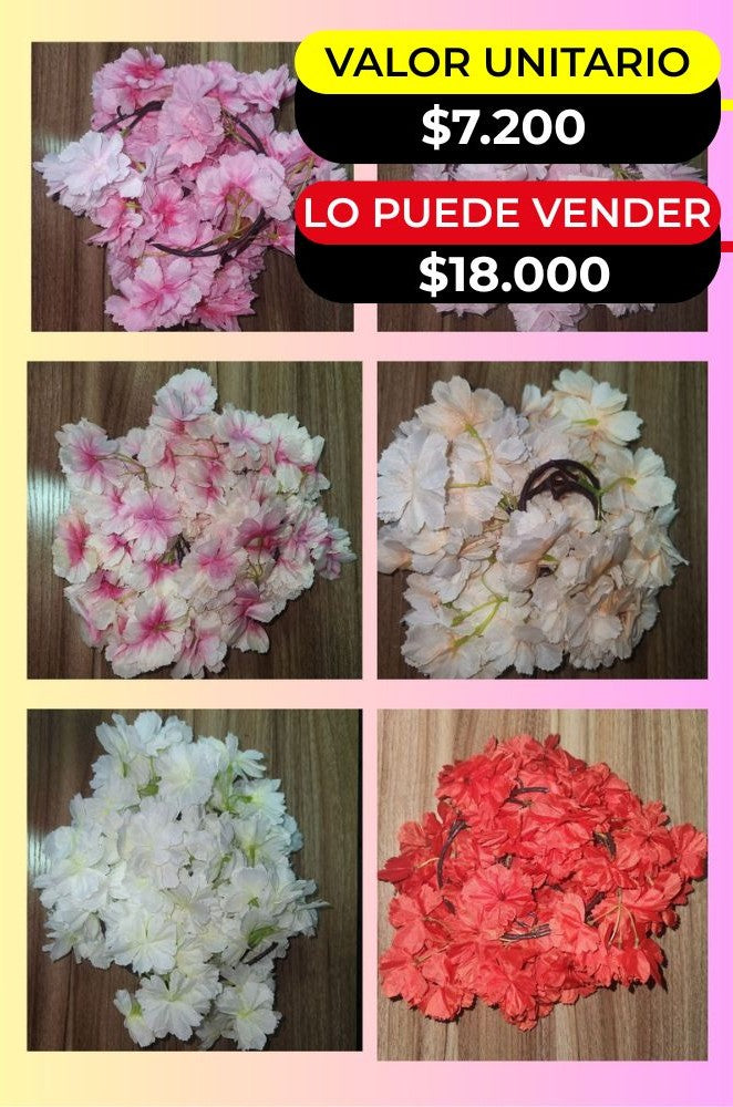 GUIRNALDA FLOR DE CEREZO ARTIFICIAL X6UNDS  OMC-735