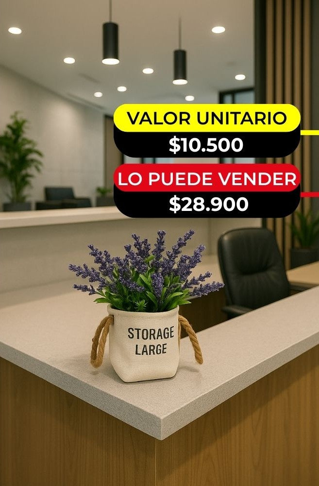 ARREGLO DE FLORES CON MATERA  X6UNDS -OMC-748