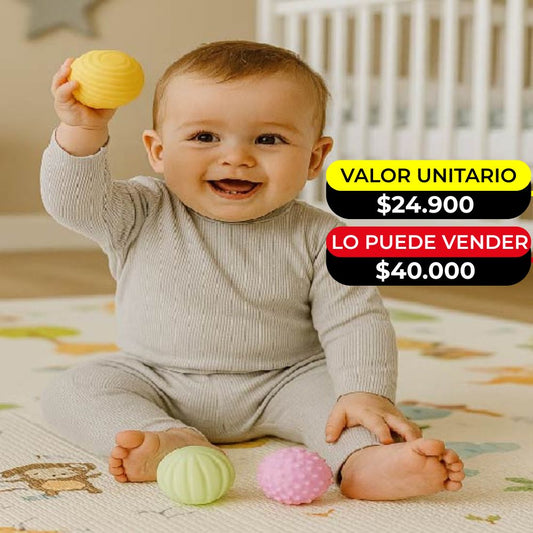 PELOTAS DE ESTIMULACION PARA BEBE X6UNDS - BLSQ-32
