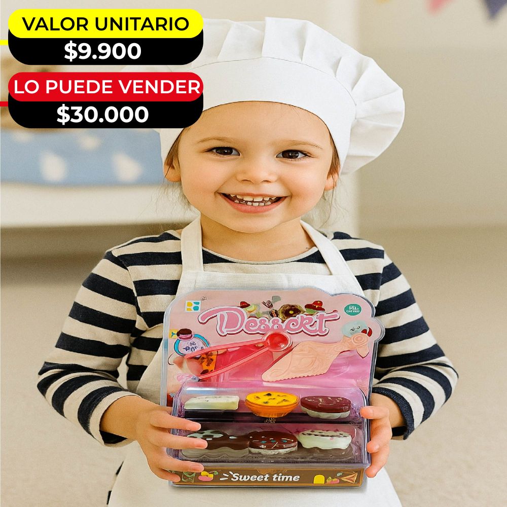 JUGUETE SET DE POSTRES  X6 UND -  2146566-699-17