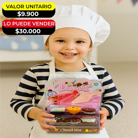 JUGUETE SET DE POSTRES  X6 UND -  2146566-699-17