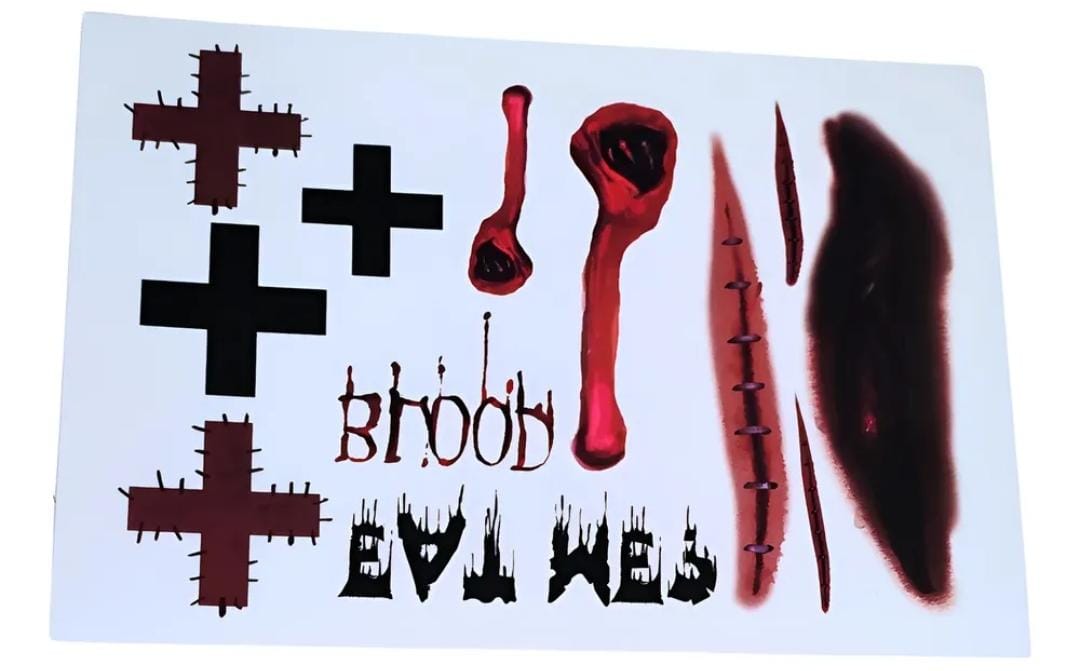 6 Tatuajes Temporales Halloween