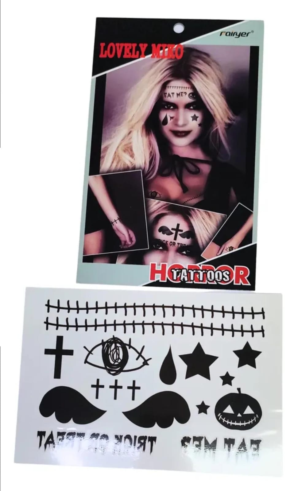 6 Tatuajes Temporales Halloween