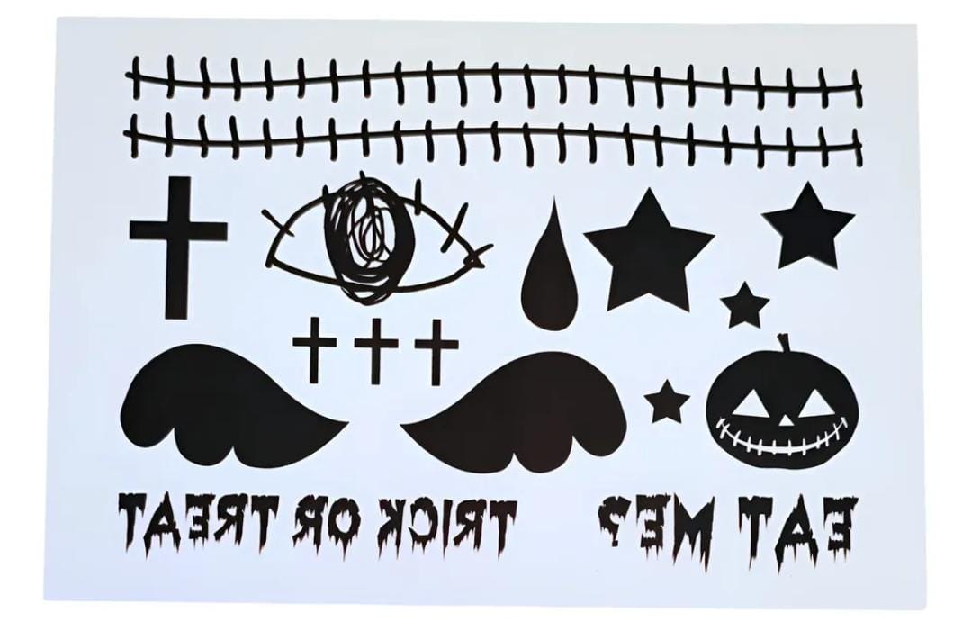 6 Tatuajes Temporales Halloween