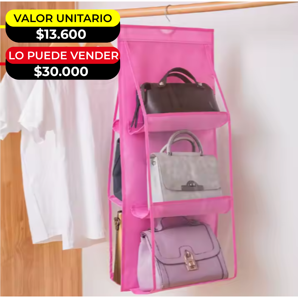ORGANIZADOR DE BOLSO COLGANTE X6UNDS