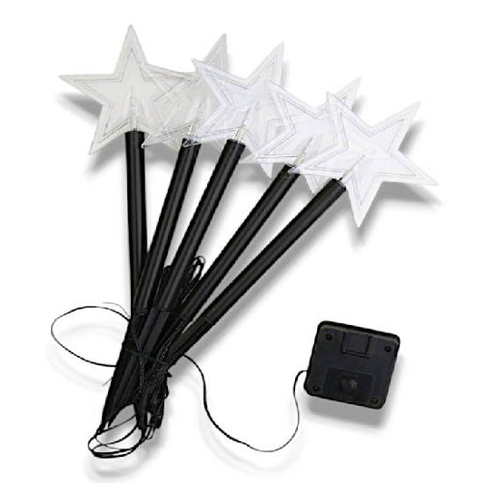 SET 5 ESTRELLAS CON ESTACA Y PANEL SOLAR X6UNDS - OMC- 082
