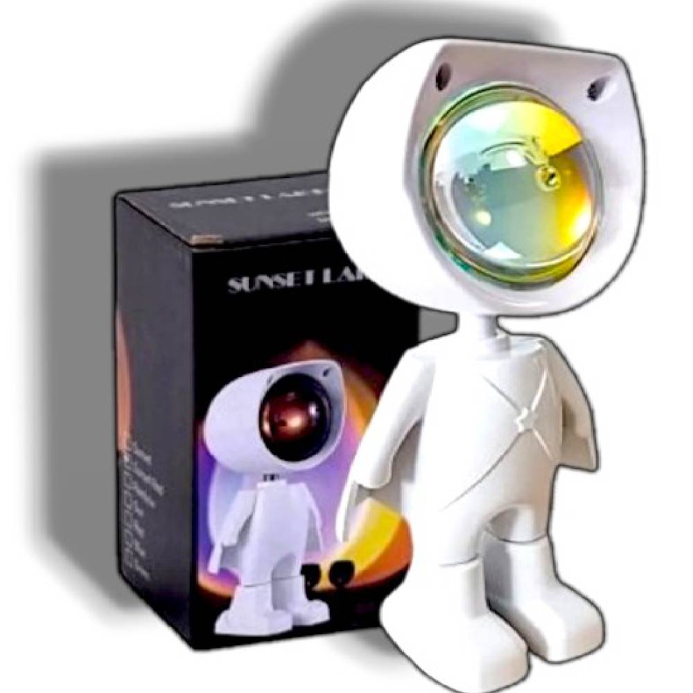 LAMPARA EN FORMA DE ROBOT LUZ LED X6UNDS