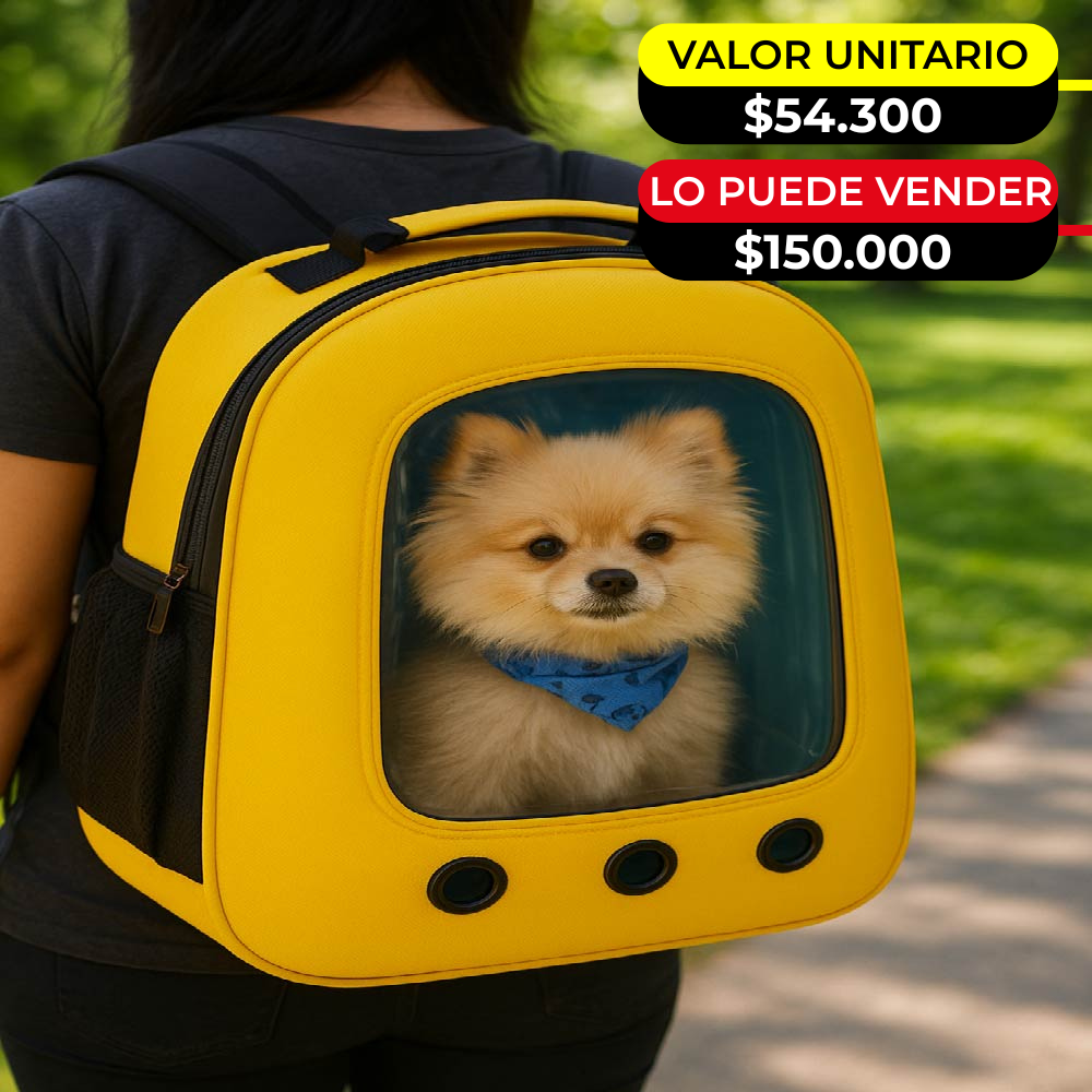 MALETA TIPO MORRAL PARA MASCOTAS X6UNDS-  OMC-012