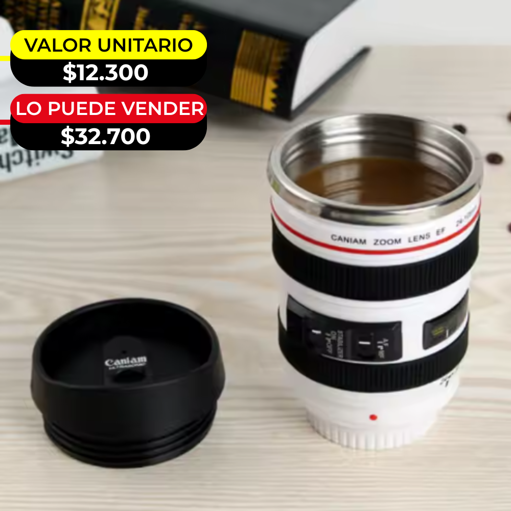VASO MUG DISEÑO LENTE DE CAMARA X6UNDS - OMC-023