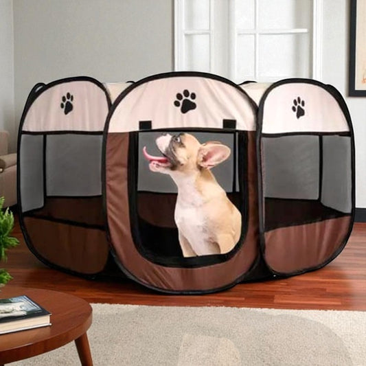 CORRAL PLEGABLE GRANDE PARA MASCOTAS X6UNDS- OMC-10-3