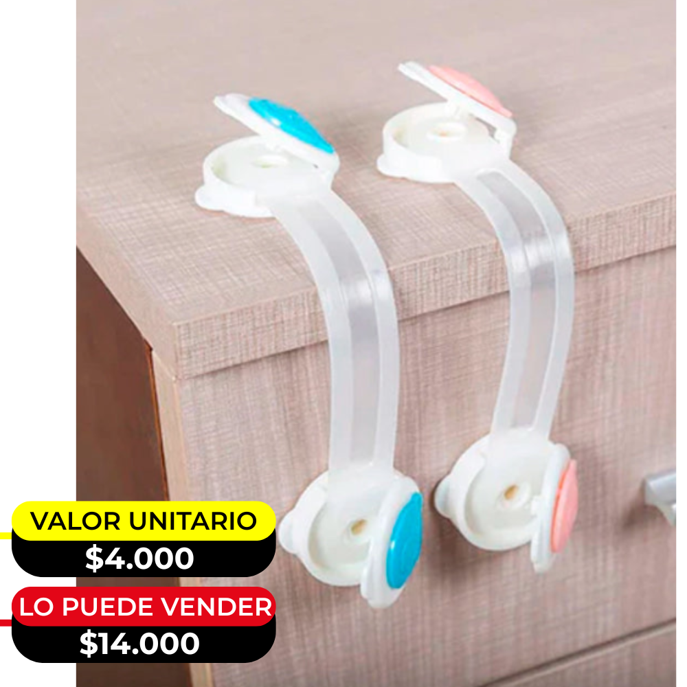 SET DE 5 UNDIDADES  SEGURO PROTECTOR PARA PUERTAS X6UNDS- OMC-114