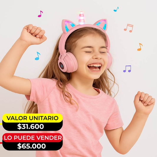 AUDIFONOS DIADEMA UNICORNIO X6UNDS- OMC-285
