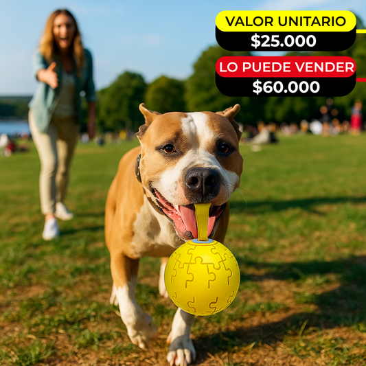 PELOTA DISPENSADORA DE ALIMENTO X6UNDS- OMC-315