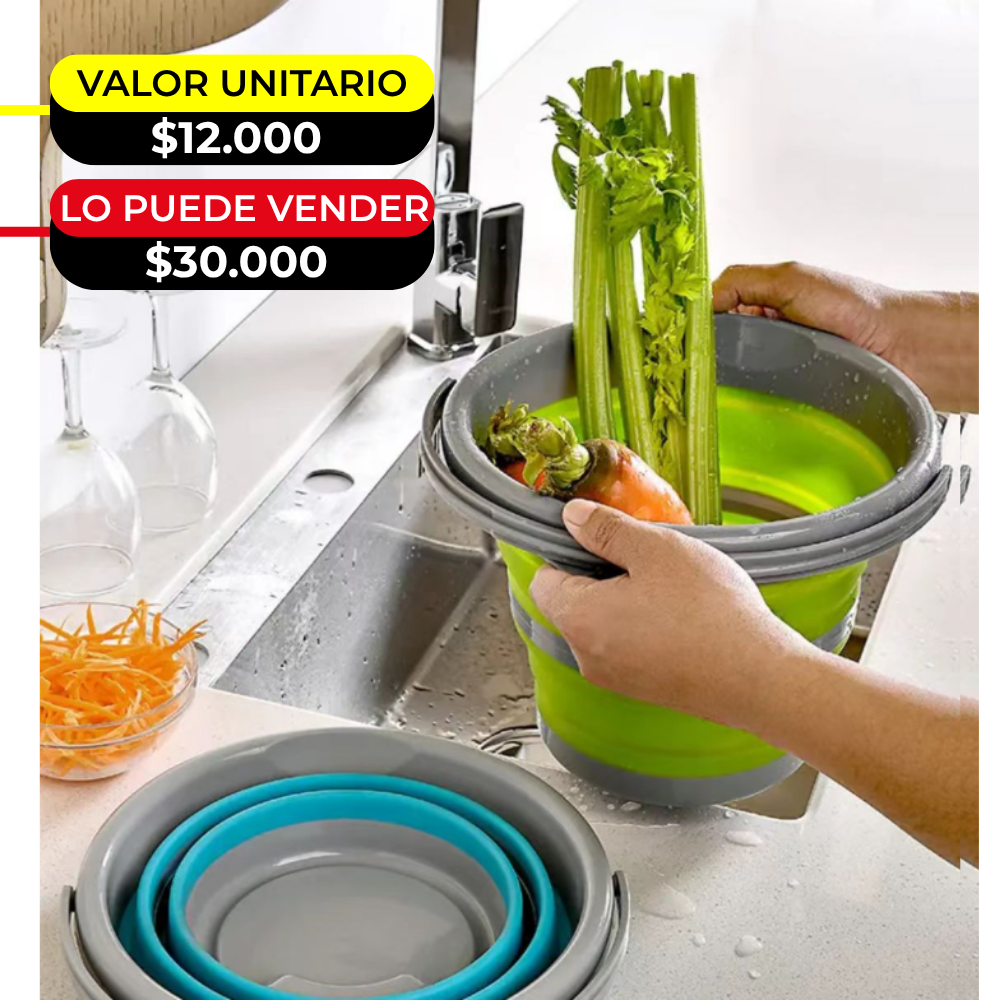 BALDE PLEGABLE DE 5L X6UNDS -  OMC-496