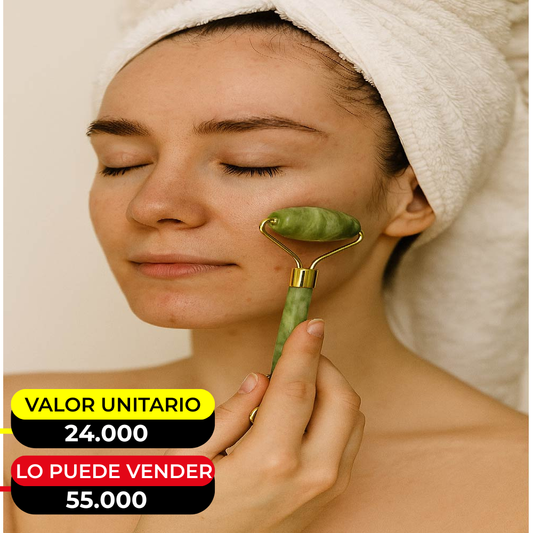 RODILLO+GUASHA EN PIEDRA DE JADE  X6UNDS -OMC-511
