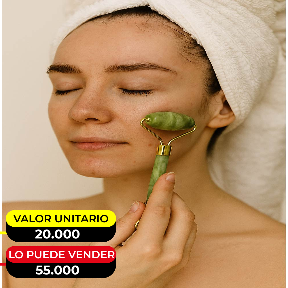 RODILLO+GUASHA EN PIEDRA DE JADE  X6UNDS -OMC-511