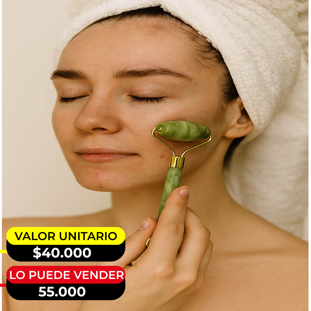 RODILLO+GUASHA EN PIEDRA DE JADE  X6UNDS -OMC-511