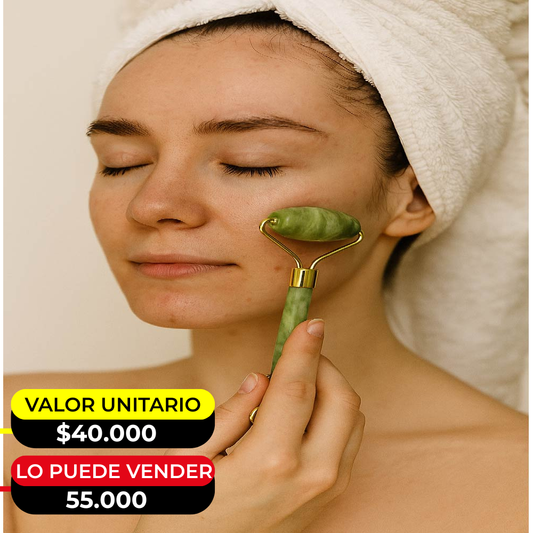 RODILLO+GUASHA EN PIEDRA DE JADE  X6UNDS -OMC-511